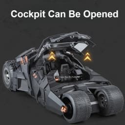 Large Scale 1:18 Batmobile Car Model Toy The Dark Knight Trilogy Sound Light Sliding Spray Alloy Vehicle Models Ornaments Gifts