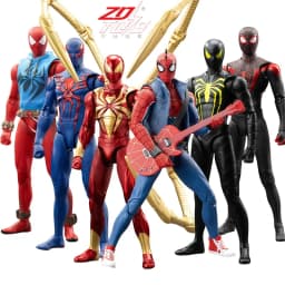 ZD Toys Spider-Man Brand New Day Miles Morales Spider-Man Scarlet Spider Hobie Brown Iron Spider Action Figure Toys Model Gift