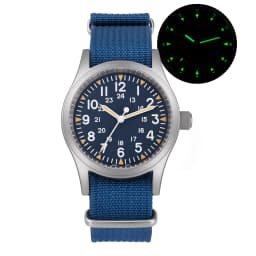 Militado Ml05 Vintage Field Watch VH31 Sweep Second Quartz Movement Sapphire Crystal High Clear AR Coating Luminous 38Mm Watches