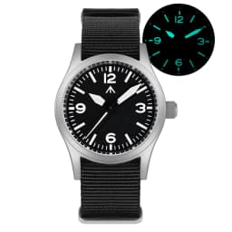 Militado Ml05 Vintage Field Watch VH31 Sweep Second Quartz Movement Sapphire Crystal High Clear AR Coating Luminous 38Mm Watches
