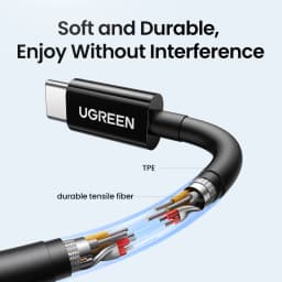 UGREEN Semi-open 3.5mm USB Type C Wired Earbuds with Microphone, Wired Earphones Headphones HiFi Stereo,For Most with 3.5mm Jack