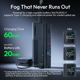 Ulanzi FM02 FILMOG X 30W Portable Smoke Machine Real-time Dispaly Type-C Charging for Photography Video Filming Stage Effect