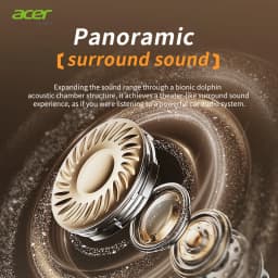 Acer Ohr546 Bluetooth Headphones 2025 New Model Wireless Earphones In-Ear Design Comfortable to Wear for Sports, Running, Calls, Noise Reduction, Compatible with Mobile Phones, Tablets, and Laptop Devices