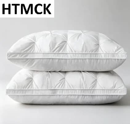 HTMCK 5-Star Hotel Quality Pillow - Comfortable Soft Bilateral 3D Washable Solid Color Sleeping Pillow for Enhanced Sleep Experi