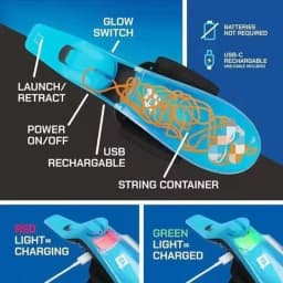 2026 NEW Minous Rope Launcher Wristband Flying String Shooter Automatic Recoil Toy Night Glow Interactive Fun for Male Female Gi