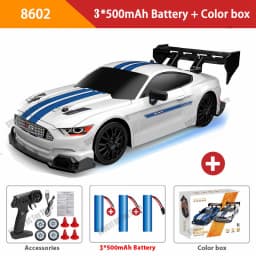 RC Drift Car 4WD Remote Control High Speed Racing Vehicle with LED Lights 2.4GHz Radio 4x4 Off-Road Truck Toy for Children Kids