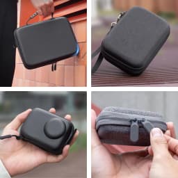 Portable Carrying Case for DJI Osmo Action 6, Hard PU Travel Storage Bag Shockproof Case for Action6 Protector Accessories