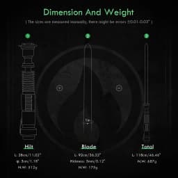 Luke Skywalker Lightsaber Replica Highly Accurate EP8 with Control Box