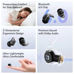 HTC NE76 Wireless Bluetooth Earphones TWS In-Ear Earbuds Bluetooth 5.4 Mic IPX5 Waterproof Sports Ear Buds with iOS Android