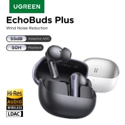 【2026 NEW】UGREEN EchoBuds Plus In-Ear Bluetooth Wireless Active Noise Cancelling Earphones 55dB Adaptive ANC, LDAC Headphones