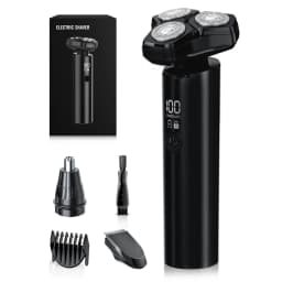Electric Razor for Men Electric Shaver 3 Blade Rotary Shaving Machine Kit with Replacement Brush Trimmer Head