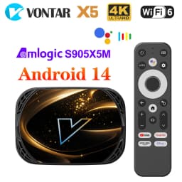 VONTAR X5 Android 14 TV Box Amlogic S905A (S905X5M) 4GB 128GB 32GB 64GB 1000M Wifi6 4K AV1 Google Play Media Player Set Top Box