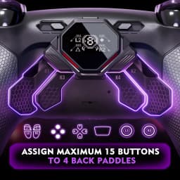 eXtremeRate SPARK Back Paddles Kit for ps5 Controller BDM-030 040 050 060 models, Remappable 4 Back Buttons Set-Rubberized Black