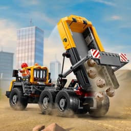 New In Stock 1132PCS Yellow Loading Truck And Tipper Truck Building Blocks Assembly Brick Vehicle Model Toy Birthday Gift
