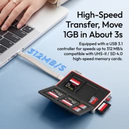 Ulanzi DC01 2-in-1 Portable Memory Card Case Dual-Slot Simultaneous Card Reader for Camera Smartphone for Photography