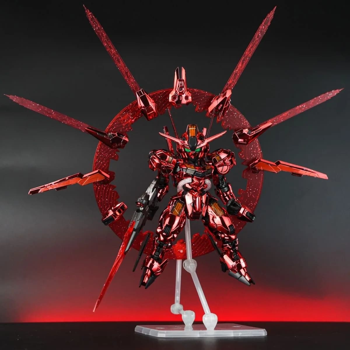 MGSD Aerial Action Figure XVX-016 Electroplating Red Color Anime Figure PVC Model Kit Assembly Robot Toy Movable Gift Decoration