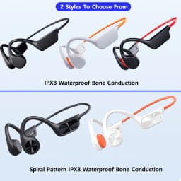 New True Bone Conduction IPX8 Waterproof Swimming Headphones Wireless Earphone Bluetooth Sport Headset MP3 With Mic For Runnin