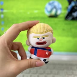 Haaland Bellingham Cotton Doll 7.5cm Mini Stuffed Plush Toy World Cup Souvenir Collectible Figure Pendant Bag Charm Gift for Fan