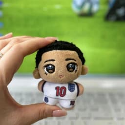 Haaland Bellingham Cotton Doll 7.5cm Mini Stuffed Plush Toy World Cup Souvenir Collectible Figure Pendant Bag Charm Gift for Fan