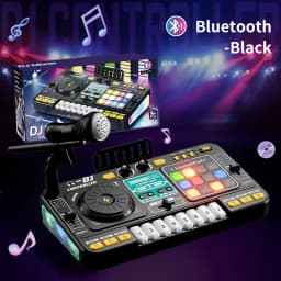 Kids Simulation DJ Mixer Controller Toys Multifunctional Music Effects Electronic Piano Keyboard Learning Birthday Gift Boy Girl