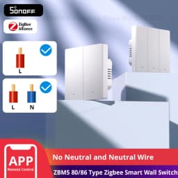 SONOFF ZBM5 80/86 Type Zigbee Smart Wall Switch Supports No Neutral and Neutral Wire Detach Relay Mode Works with Home Assistant