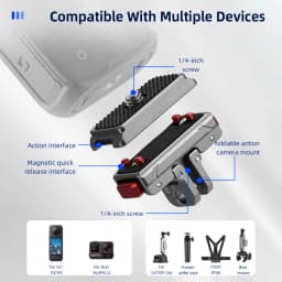 Flymile Quick Release Base Adapter for Insta360 X5/X4/Ace Pro 2 Accessories Metal Extensions Bracket Mount Plate Base