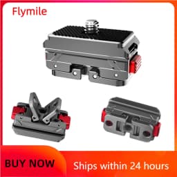 Flymile Quick Release Base Adapter for Insta360 X5/X4/Ace Pro 2 Accessories Metal Extensions Bracket Mount Plate Base