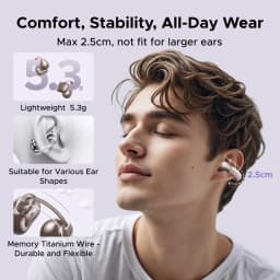 UGREEN Open Ear Clip Wireless Earbuds Bluetooth Sports Earphones Headphones in Mic with Earhooks & Ear Hook