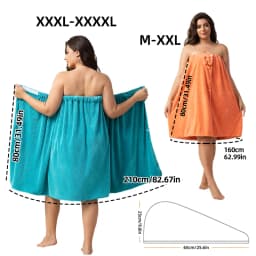 Adjustable Bath Skirt Set , Large Bath Skirt & Princess Shower Cap, Soft Ultra-Absorbent Thickened for Travel & Sauna