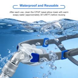 Cpap Nasal Pillows Mask Universal Sleep Apnea Nasal Mask With Headgear For Cpap&Bipap Mask With S/M/L 3 Sizes Silicone Cushions