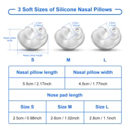 Cpap Nasal Pillows Mask Universal Sleep Apnea Nasal Mask With Headgear For Cpap&Bipap Mask With S/M/L 3 Sizes Silicone Cushions
