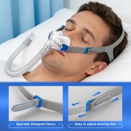 Cpap Nasal Pillows Mask Universal Sleep Apnea Nasal Mask With Headgear For Cpap&Bipap Mask With S/M/L 3 Sizes Silicone Cushions