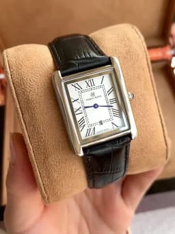 Men Watch Business Retro Classic Calendar Luxury Leather Waterproof Male Fashion Quartz Clock Watches with Box and Spare Battery