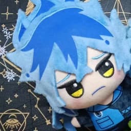 Twisted Wonderland Pendant Idia Shroud Plush Doll 10cm Cartoon Printed Idia Stuffed Plusie Toys Fans Collect XMAS Present Gift