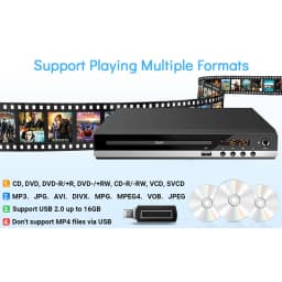 HDMI 1080P DVD Player High Defination Home DVD Player Box For TV All Region Free DVD CD Discs Player AV Output Built-in MIC Port