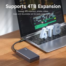 Hagibis 40Gbps USB4 M.2 NVMe SSD Enclosure With LED Display USB4 Cable for Thunderbolt 4/3 USB 3.2/3.1/3.0 B+M M-Key SSD Case