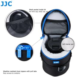 JJC Thick Camera Lens Case For Nikon Sony Fujifilm Olympus Panasonic DSLR Mirrorless Water Resistant Camera Lens Protective Bag