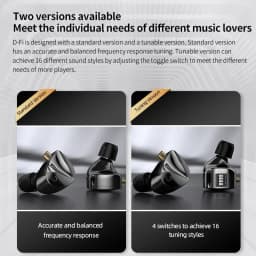 KZ D-Fi Earphones HIFI Bass Earbuds Monitor 4-Level Tuning Switch Headphone Sport Stereo Sound Noise Reduction Headset