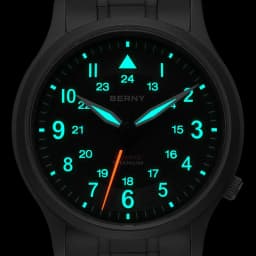 BERNY Full Titanium Watches for Men Outdoor Quartz Men's Field Wristwatch Super Luminous Sapphire Easy Read Watch