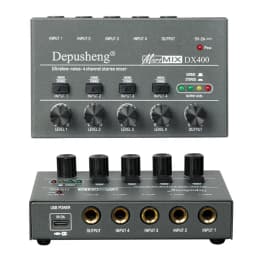 Upgraded Depusheng Ultra Low Noise 4/6/8 Channel Line Mixer Mini Sound Mixer Power Supply DC5V Easy Operation Audios Mixer