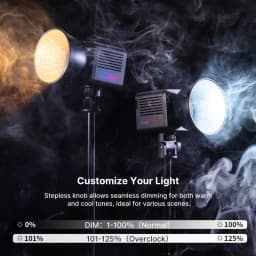 Ulanzi L024 40W RGB Fill Light Video Light COB Light Bi-color 0-359° RGB Mini Bowens Mount Fill Light from BR