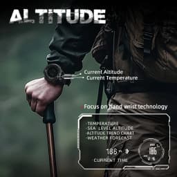 NORTH EDGE APACHE-46 Men Digital Watch Outdoor Sports Running Swimming Outdoor Sport Watches Altimeter Barometer Compass WR50M