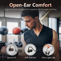 Ortizan I10 Wireless Bluetooth Earphones BT5.3 Open Ear Headphones Sport Waterproof IPX6 Wireless Earbuds with Mic 10H Playtime
