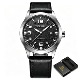 OCHSTIN Man Mechanical Pilot Wrist Watches Luxury Self Wind Leather Mechanic Male Clock Auto Date Relogio Masculino Gift for Men