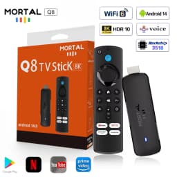 Mortal Q8 Android14 TV Stick WIFI6 Voice Control TV Stick 8K Video RK3518 Netflix YouTube TV Box Free Live TV Streaming