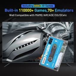 KINHANK 500G Gaming HDD Super Console 100000 Video Games 70 Emulators For DC/MAME/SS/NAOMI/PS2/PS1 Plug and Play Batocera OS