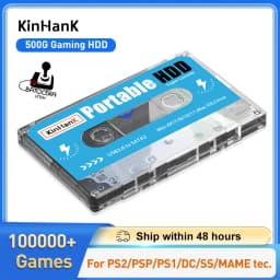KINHANK 500G Gaming HDD Super Console 100000 Video Games 70 Emulators For DC/MAME/SS/NAOMI/PS2/PS1 Plug and Play Batocera OS