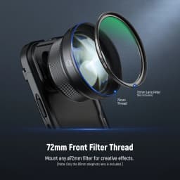 NEEWER HD 85MM Telephoto Phone Lens for 17mm Backplate 2.5X Magnification For iPhone Samsung Phone Cage Case