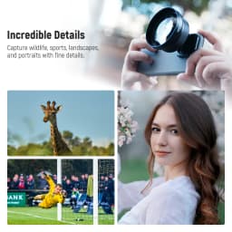 NEEWER HD 85MM Telephoto Phone Lens for 17mm Backplate 2.5X Magnification For iPhone Samsung Phone Cage Case