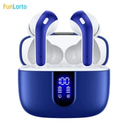 Wireless Earphones with Bluetooth 5.3, Quad-Mic Call Noise Reduction ENC, 50H Playtimes Wireless Earbuds Bluetooth Headphones